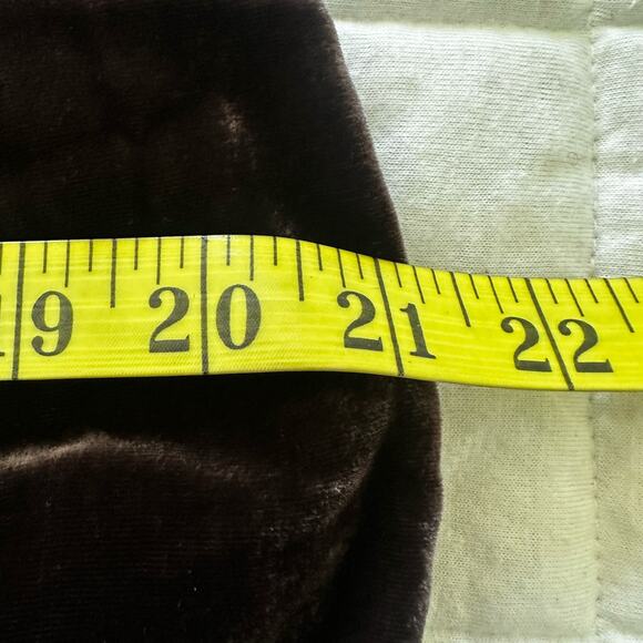 GAP Womens Dress 6 Brown Velvet Babydoll Mini V-Neck Whimsigoth Fairy Grunge - Picture 14 of 15